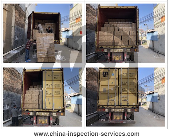 china container loading check process photos